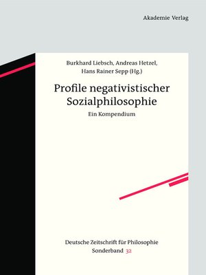 cover image of Profile negativistischer Sozialphilosophie